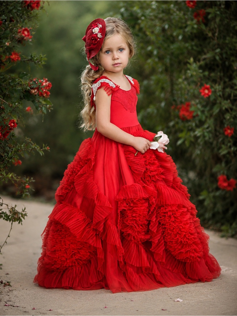 Dollcake NWT It Caught My Heart Frock Dress Red Photography RARE Girls 5